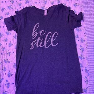 Gray 'Be Still' Graphic T-Shirt